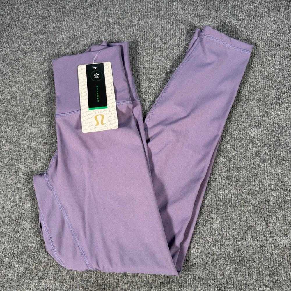 Lululemon Align Pant II High Rise 25" Leggings Lilac Grey Size 6 NWT #4693